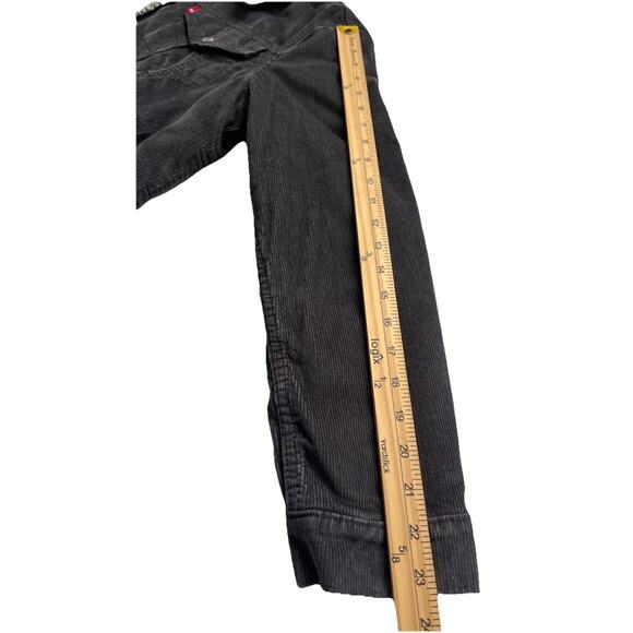 Levi's Trucker Jacket Women S Gray Corduroy Sherpa Snap Buttons Slim Fit Classic - Picture 10 of 13